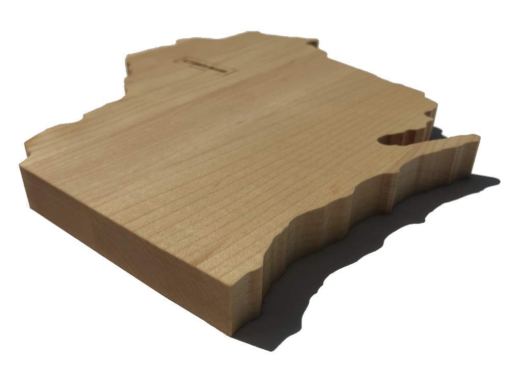 WISCONSIN Home Cutting Board - Wisconsin Gifts Made in USA. Wisconsin Home Decor Souvenir Serving as a Chopping Block or Cheese Tray