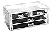 Intriom Acrylic Makeup and Cosmetic Storage Organizer 2 Piece 4 Drawers