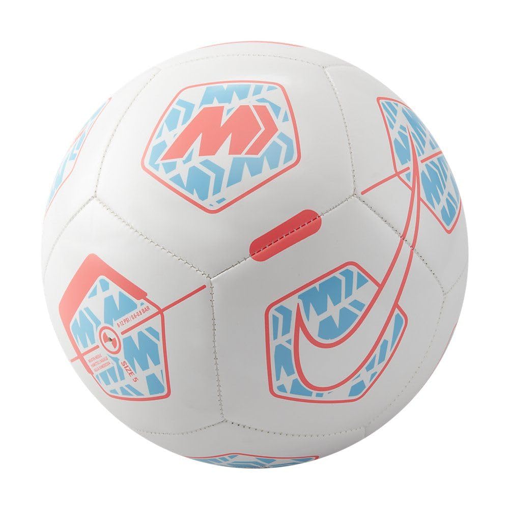 NIKE DD0002-100 Mercurial Fade Recreational soccer ball Unisex WHITE/HOT PUNCH/BALTIC BLUE/WHITE Size 5