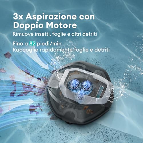 Ultenic Pooleco P10S Wireless Pool Robots, 3 Motors, Remote Control and App, 90 min Autonomy, Automatic Parking for Above Ground and Inground Pools