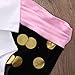 Baby Girls Mama's Mini Bodysuit and Polka Dots Pants Outffit with Hat+Headband(80(6-9M),Pink)