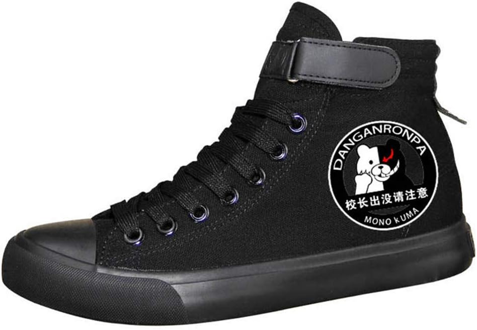 Cosstars Danganronpa Trigger Happy Havoc Anime Unisex High-Top Canvas Shoes Lace-up Pump Trainers Fashion Sneakers Flats Plimsolls