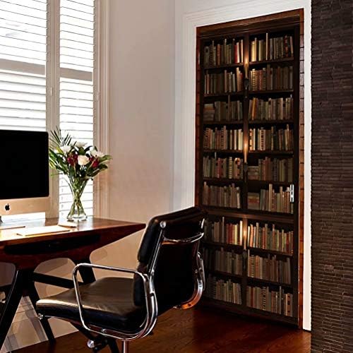 3D Door Sticker Wall Decals Mural Wallpaper Bookcase DIY Art Home Decor Poster Decoration 30.3x78.7 DM078