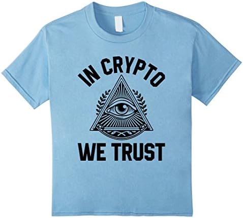 Kids In Crypto We Trust - Crypto Coin Currency T Shirt 12 Baby Blue