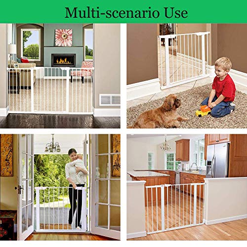 ALLAIBB Extra Wide Pressure Mounted Baby Gate Walk Through Auto Close