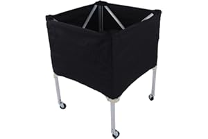Wheeled Ball Cart, Ball Storage Cart Black Lightweight Stability for Volleyball