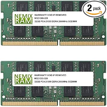64gb 2x32gb Ddr4 2666 Pc4 Sodimm Laptop Memory Ram At Amazon Com