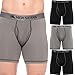 High Sierra 3 Pack Performance Boxer Briefs For Men Breathable Moisture Wicking Nylon Underwear, (2 Black, 1 Grey) Med