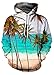 Delcoce Unisex Digital Print Big Pockets Long Sleeve Pullover Hoodie Sweatshirts