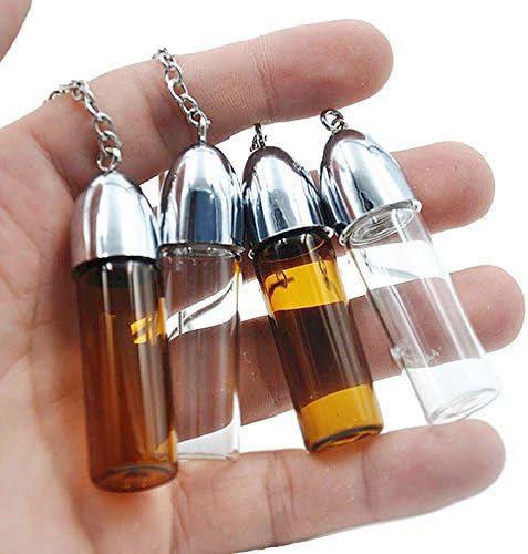 ACXOP 4pcs Normal Size 57mm Acrylic Snuff Dispenser Bullet Rocket Snorter Sniff Kit