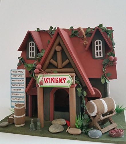 Vineyard Cottage Birdhouse is an absolutely adorable Wood Bird House with vineyard charm for your backyard!
