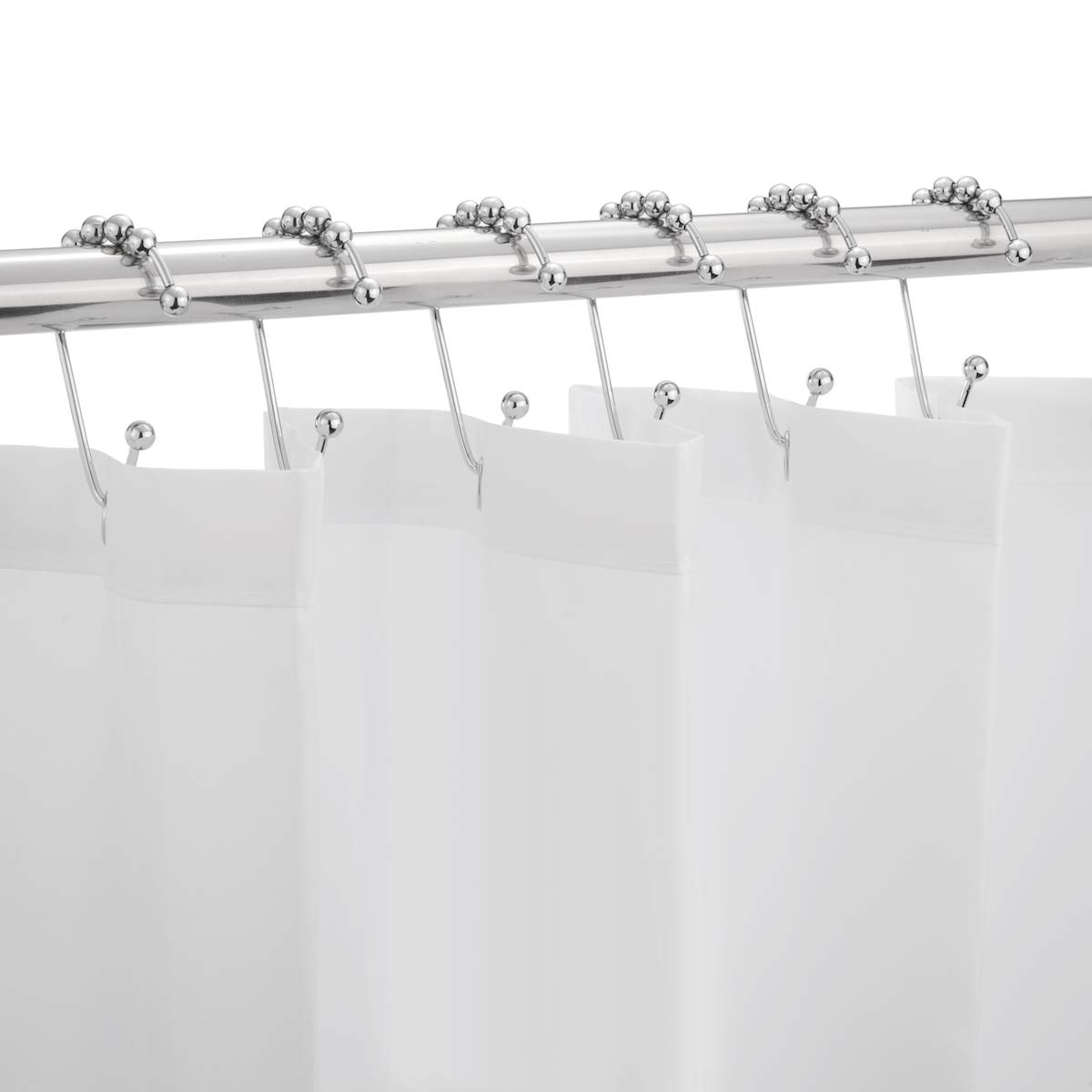 Set of 12 Metal Shower Curtain Rings Hooks for Bathroom Shower Rods