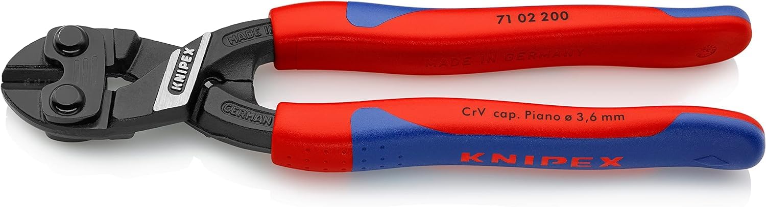 KNIPEX Cobolt Compact Bolt Cutter with Slim Multi-Component Grips 200 mm, 71 02 200 — image 1