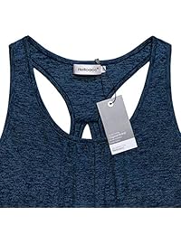 Helloacc camiseta sin mangas con cuello redondo para mujer