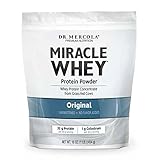 Dr. Mercola Miracle Whey Concentrate Protein Powder – Original – Lean Muscle Growth, Immune Support – Colostrum, Sunflower Lecithin, MCT, Beta Glucan, Amino Acids: Cysteine, Glycine, Glutamate