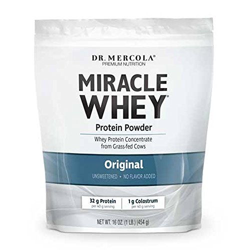 Dr. Mercola Miracle Whey Concentrate Protein Powder – Original – Lean Muscle Growth, Immune Support – Colostrum, Sunflower Lecithin, MCT, Beta Glucan, Amino Acids: Cysteine, Glycine, Glutamate