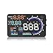 A8 HUD Head Up Display, KOBWA 5.5 inch Screen Car Windshield HUD with OBD2 Interface Plug,Display KM/h MPH,Speeding Warning,Fuel Consumption,Temperature