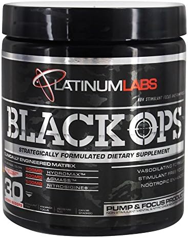 Platinum Labs - Black Ops Pump &amp; Focus Product Non-Stimulant Australian Summer - 7.7 oz.