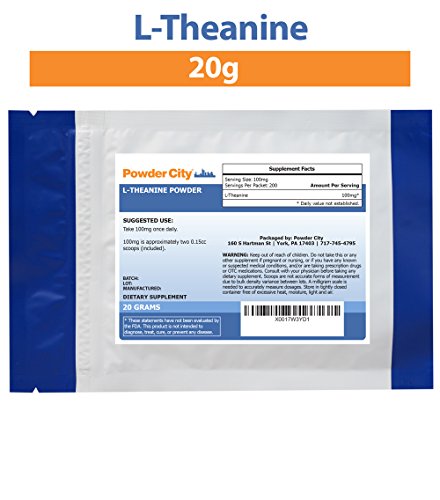 Powder City Pure L-theanine Powder (20 grams)
