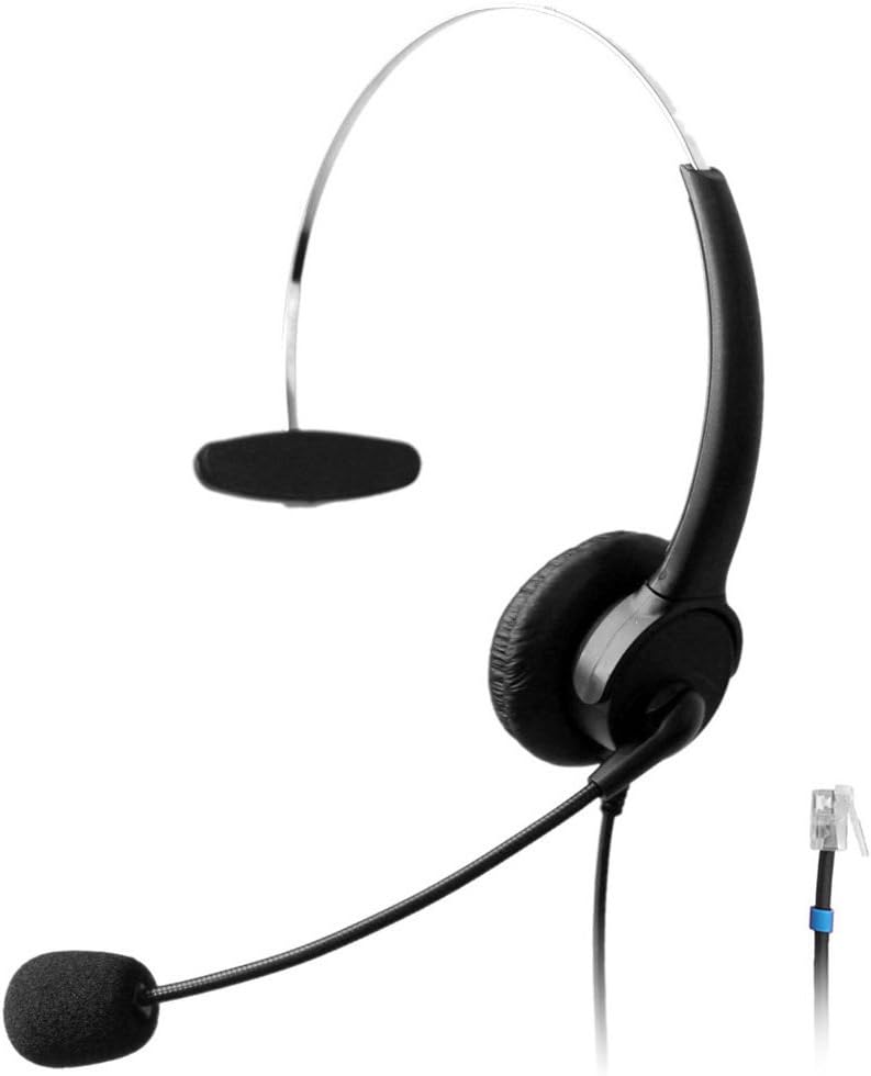 Wantek Call Center Telephone Headset Monaural Headphone Amazon.co.uk