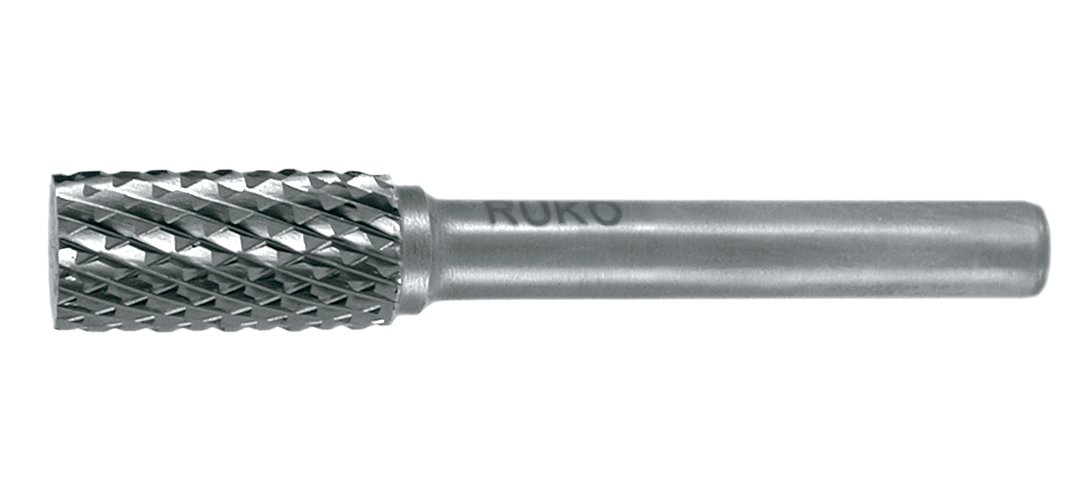 RUKO Tungsten Carbide Rotary Burr without End Teething, Bright Finish, 8.0 mm Diameter, 60.0 mm Length, R116011
