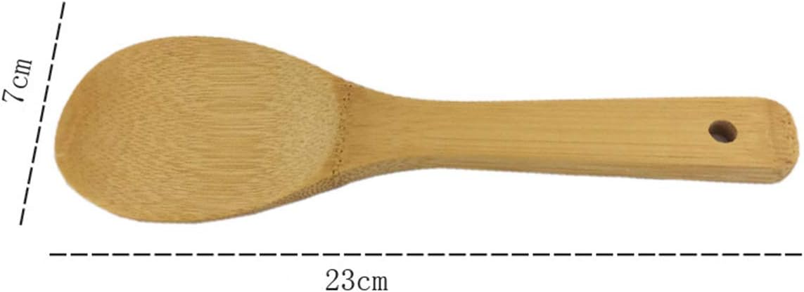 Rice Paddle, Natural Bamboo Spoon for Kitchen(23 * 7cm), Brown - Image 3