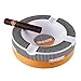LEBIN Cigars Large Ceramic Ashtray for Patio/Outdoor Use 4 Cigar Rests (ACG083)