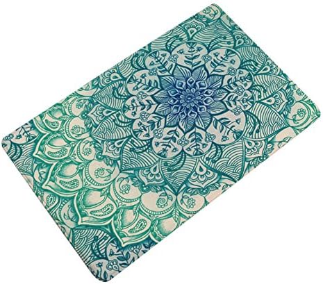 JINBEST 1PCS Non-slip Floor Mat Carpet Polyester Bath Mats Area Rugs Door Mat For Kitchen Bedroom Bathroom (Bohemian Mandala Flower Style) (Small:15.7"x 23.6", #3)