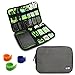 BUBM Electronics Organizer, Travel Gadget Bag for Cables, USB Drive Shuttle, External Hard Drive, Plug and More (Medium-Gray)