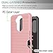 ZTE Imperial Max Z963U/ZMAX Pro Z981/Kirk Z988/Grand X Max 2/Max Duo LTE Case With Phone Stand,Ymhxcy [Credit Card Slots Holder] Dual Full-Body Shockproof Protective Cover Shell For Z981-LCK Rose Gold