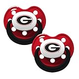 Baby Fanatic NCAA 2 Pack Baby Pacifier University of Georgia, Holes