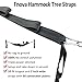 HangTight XL Hammock Straps, Fnova 20 Ft Long Extra Strong Tree Straps, 1322 LBS No Stretch Polyester, 30 Adjustable Loops, Tree Friendly, Quick Easy Setup Hammock Accessories with 2 Carabiners, Black