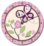 SUGAR PLUM wall art clock nursery large 10 1/2