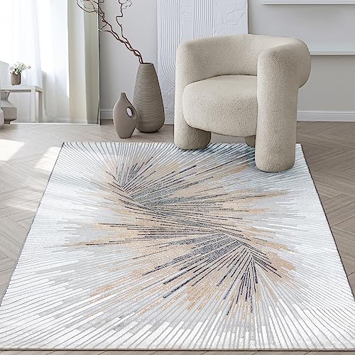 the carpet Mila Teppich – moderner Kurzflor Wohnzimmerteppich mit 3D Hoch-Tief-Effekt, Glanzeffekt & weicher Oberfläche, Fußbodenheizung geeignet, Gra