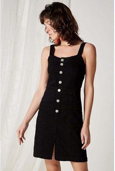 vestido de sarja preto