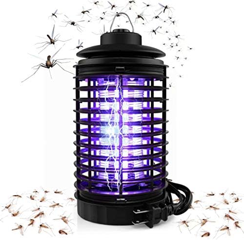 Kenneth Wagner Electric Bug Zapper, Powerful Mosquito Trap, Light-Emitting Mosquito Lamp with Hook, Flying Insect Trap for Indoor(Black)