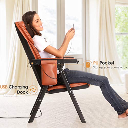 Folding Shiatsu Massage Chair with Heat Back Neck and Shoulder