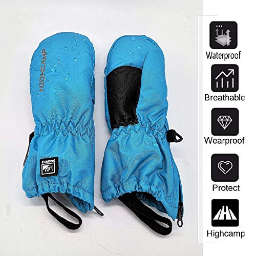 Highcamp Kids Waterproof Snow Mittens - KSMHB2
