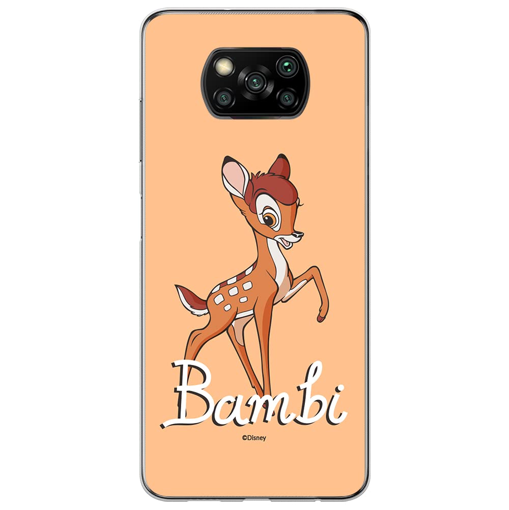ERT GROUP mobile phone case for Xiaomi POCOPHONE X3 original and officially Licensed Disney pattern Bambi 013 optimally adapted to the shape of the mobile phone, case made of TPU