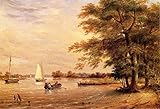Canvas Print - 20 x 14 inch Post-Impressionism Other - On the Shrewsbury River, Redbank, New Jersey - by Thomas Birch