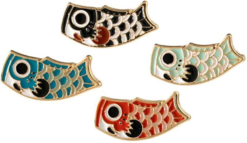 Amazon Jiyaoandx ブローチ レディース 4本セット ラペルピン魚バッジ タックピン メンス ネクタイピン かわいい 人気プレゼン トコイ誕生日入学式 ブローチ 通販