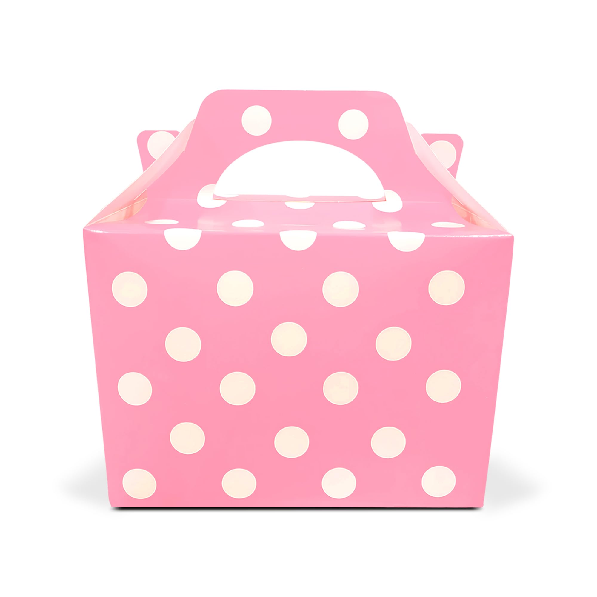 Lotus 50-Pack Stylish Baby Pink Polka Dot Party Boxes for Kids – Trendy & Versatile Loot Box| Perfect for Baby Showers, Birthdays and Weddings – Elevate Your Party with Charming Design (Baby Pink)