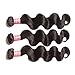 Donmily 10A Brazilian Virgin Hair 3 Bundles of Body Wave 100% Unprocessed Remy Human Hair Natural Color 95-100g/pc (16 18 20inch)