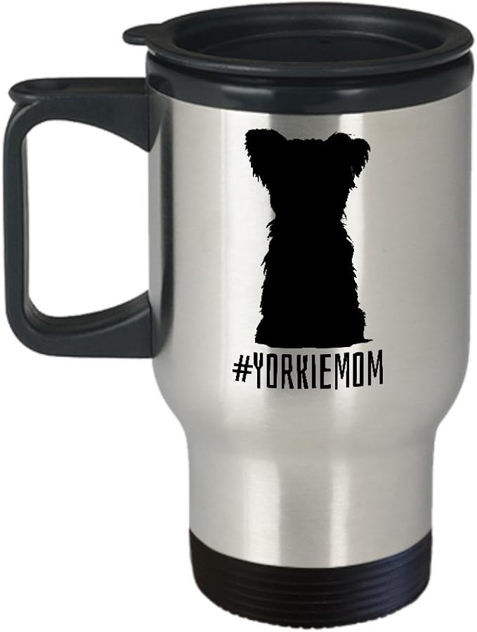 Yorkie Mom Mug Yorkshire Terrier Travel Mug Kitchen & Dining