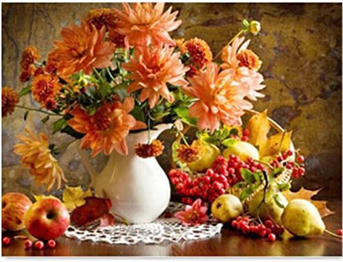 Digital Oil Painting Flower Fruit DIY Oil Painting By Numbers Kits Frameless Canvas Home Wall Decor 40x50cm