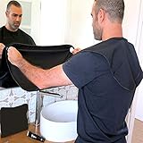 Greatlong Beared Apron - Advanced and Multifunctional Beard Clippings/Shaving Apron，Facial Hair Cutting Catcher/Grooming Cape Bib,Premium Suction Cups&Black Bag