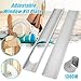 dezirZJjx Air Conditioner Accessories, 2Pcs Window Slide Kit Plate +5.9'' Window Adapter Tube Connector +5.90