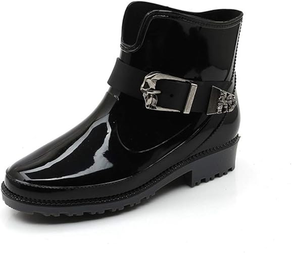 Amazon Zai2 ラバーブーツ レディース ミドル丈 レインブーツ 雪 ショート 防水 25 0cm スノーブーツ 雨靴 梅雨 台風 おしゃれ 大きいサイズ 履き口大きい 履き口 ゆったり 筒周り 脱ぎ履きしやすい ブラック ファッション ガーデニング風 Zai2 ブーツ ブーティ