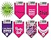 7 PACK BANDANAS - Girl Dog Pack, One Size Fits Most for Medium to Large Dogs