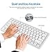 JETech 2156- Universal Bluetooth Wireless Keyboard, Portable, White